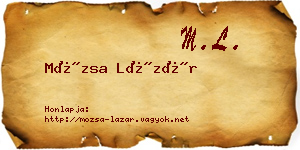 Mózsa Lázár névjegykártya